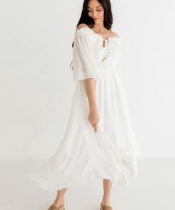 BT Amora Off The Shoulder Ruffle Maxi Dress