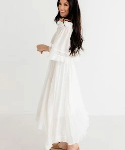 BT Amora Off The Shoulder Ruffle Maxi Dress