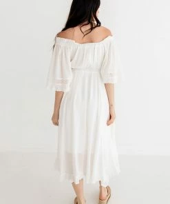 BT Amora Off The Shoulder Ruffle Maxi Dress