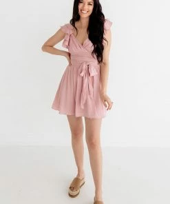 ONE & ONLY COLLECTIVE BEST SELLERS Call Me Angel Satin Ruffle Dress - Blush