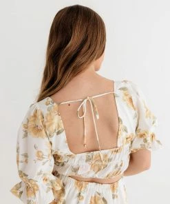 ONE & ONLY COLLECTIVE Willow Floral Crop Top MATCHING SETS