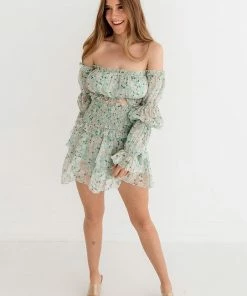 ONE & ONLY COLLECTIVE MATCHING SETS Paxton Floral Ruffle Mini Skirt