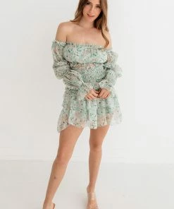 ONE & ONLY COLLECTIVE Paxton Floral Ruffle Crop Top MATCHING SETS