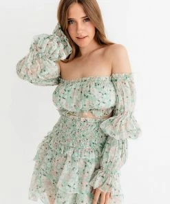 ONE & ONLY COLLECTIVE MATCHING SETS Paxton Floral Ruffle Mini Skirt