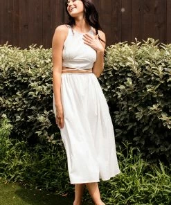 BT Katerina Cotton Cut Out Midi Dress BRIDAL