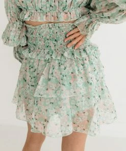 ONE & ONLY COLLECTIVE MATCHING SETS Paxton Floral Ruffle Mini Skirt