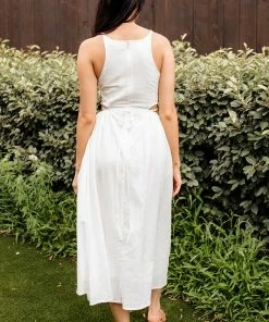 BT Katerina Cotton Cut Out Midi Dress BRIDAL