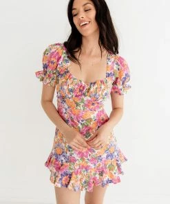 ONE & ONLY COLLECTIVE Lucia Floral Cut Out Ruffle Dress DRESSES 15 ONE & ONLY COLLECTIVE Lucia Floral Cut Out Ruffle Dress DRESSES