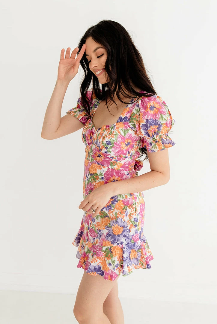ONE & ONLY COLLECTIVE Lucia Floral Cut Out Ruffle Dress DRESSES 7 ONE & ONLY COLLECTIVE Lucia Floral Cut Out Ruffle Dress DRESSES