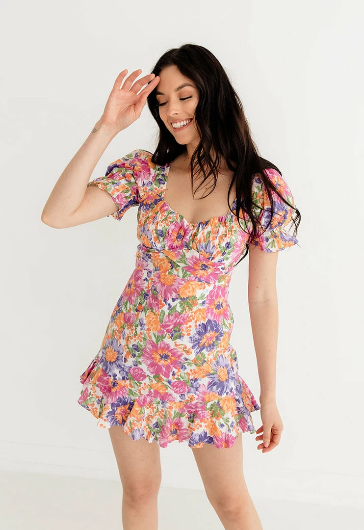 ONE & ONLY COLLECTIVE Lucia Floral Cut Out Ruffle Dress DRESSES 3 ONE & ONLY COLLECTIVE Lucia Floral Cut Out Ruffle Dress DRESSES