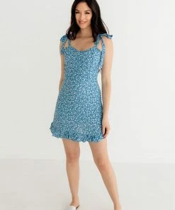 BT Molina Floral Tie Strap Mini Dress DRESSES