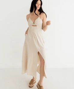 BT Bay Breeze Cutout Slit Midi Dress