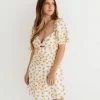 ONE & ONLY COLLECTIVE Katia Floral Twist Front Cutout Mini Dress