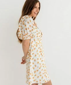 ONE & ONLY COLLECTIVE Katia Floral Twist Front Cutout Mini Dress