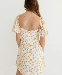 ONE & ONLY COLLECTIVE Katia Floral Twist Front Cutout Mini Dress