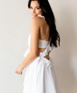 DO + BE COLLECTION Aleena Ruffle Cut Out Dress - White 19 DO + BE COLLECTION Aleena Ruffle Cut Out Dress - White