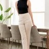 DO + BE COLLECTION BOTTOMS Leona Front Slit High Rise Trouser Pants