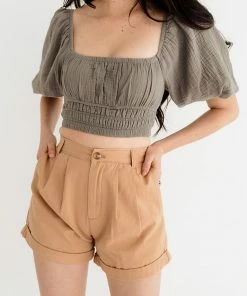 BT Barnett Cotton Pocketed High Rise Shorts