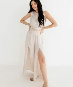 BT Pure Bliss Satin Crop Top - Pearl MATCHING SETS