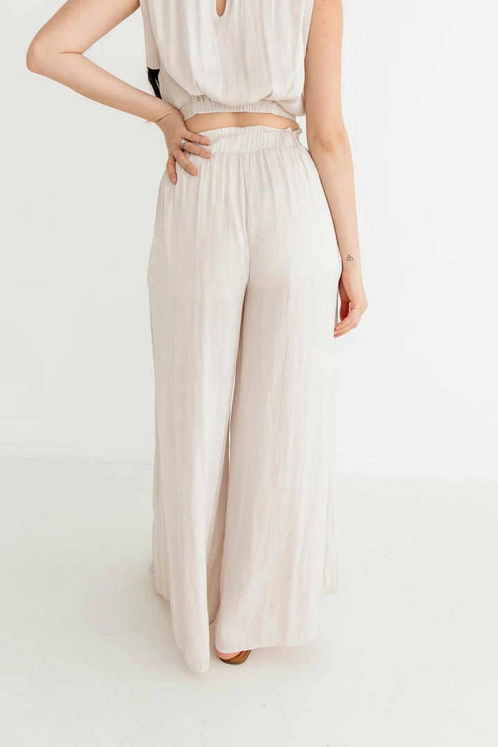 BT BRIDAL Pure Bliss Slit Satin Pants - Pearl 7 BT BRIDAL Pure Bliss Slit Satin Pants - Pearl