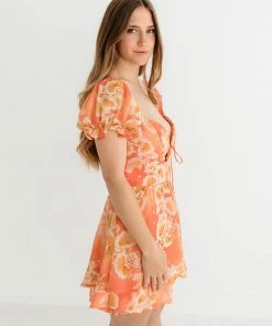 ONE & ONLY COLLECTIVE Robin Floral Cutout Tiered Romper