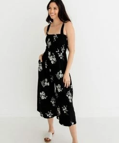 BT Fairview Floral Smocked Jumpsuit