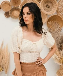 BT Dolores Cotton Embroidered Eyelet Top