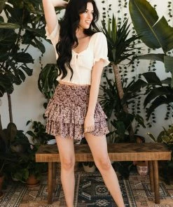 BT River Floral Smocked Ruffle Skirt Or Tube Top RESTOCKED