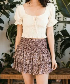 BT River Floral Smocked Ruffle Skirt Or Tube Top RESTOCKED