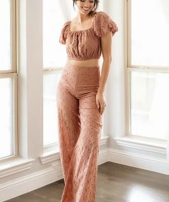 BT Kesha Eyelet Wide Leg Pants BEST SELLERS