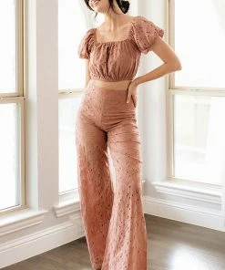 BT Kesha Eyelet Wide Leg Pants BEST SELLERS
