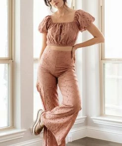 BT Kesha Eyelet Wide Leg Pants BEST SELLERS