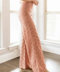 BT Kesha Eyelet Wide Leg Pants BEST SELLERS