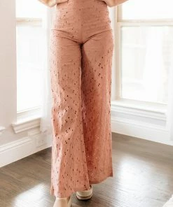 BT Kesha Eyelet Wide Leg Pants BEST SELLERS