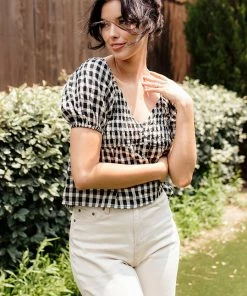 BT Mirabel Gingham Smocked Top BEST SELLERS