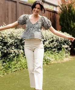BT Mirabel Gingham Smocked Top BEST SELLERS