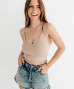 BT SEAMLESS BASICS Double Strap Seamless Brami - Light Taupe