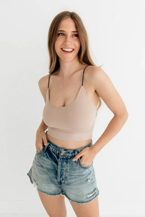 BT SEAMLESS BASICS Double Strap Seamless Brami - Light Taupe