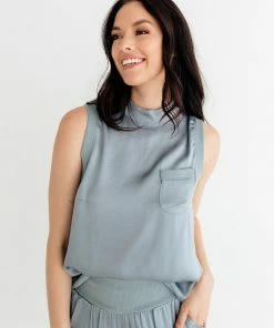 FATE Whitley Satin Pocket Tank Top MATCHING SETS