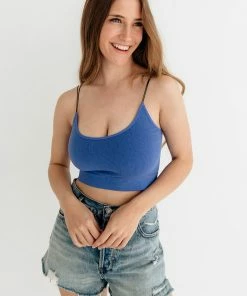 BT SEAMLESS BASICS Double Strap Seamless Brami - Blue Iris
