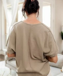 BT Trey Button Down Top - Olive BEST SELLERS