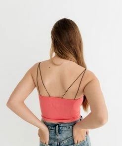 BT Double Strap Seamless Brami - Neon Coral