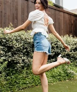 BT Dean High Rise Distressed Denim Shorts 19 BT Dean High Rise Distressed Denim Shorts