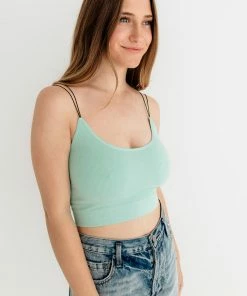 BT Double Strap Seamless Brami - Grass Green