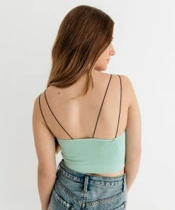 BT Double Strap Seamless Brami - Grass Green