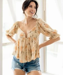 BT BEST SELLERS Got Sunshine Floral Babydoll Top