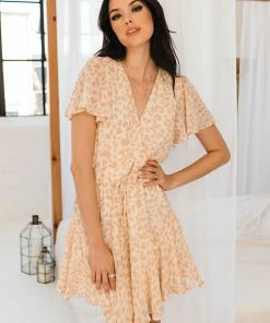 BT ANIMAL PRINT Schultz Surplice Ruffle Mini Dress 10 BT ANIMAL PRINT Schultz Surplice Ruffle Mini Dress