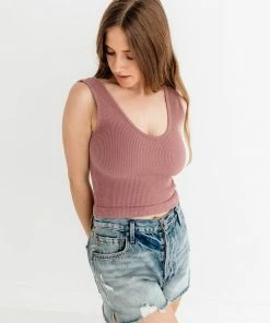 BT BEST SELLERS Izzy Ribbed Crop Tank - Vintage Mauve 9 BT BEST SELLERS Izzy Ribbed Crop Tank - Vintage Mauve