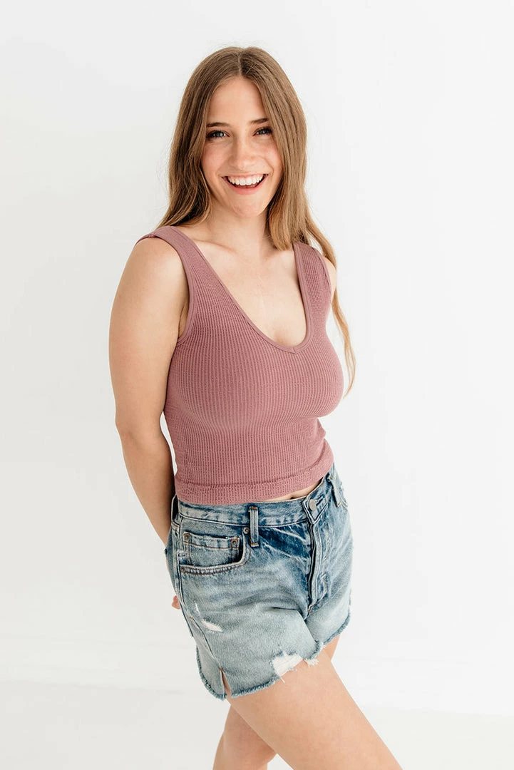 BT BEST SELLERS Izzy Ribbed Crop Tank - Vintage Mauve 4 BT BEST SELLERS Izzy Ribbed Crop Tank - Vintage Mauve