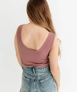 BT BEST SELLERS Izzy Ribbed Crop Tank - Vintage Mauve 8 BT BEST SELLERS Izzy Ribbed Crop Tank - Vintage Mauve